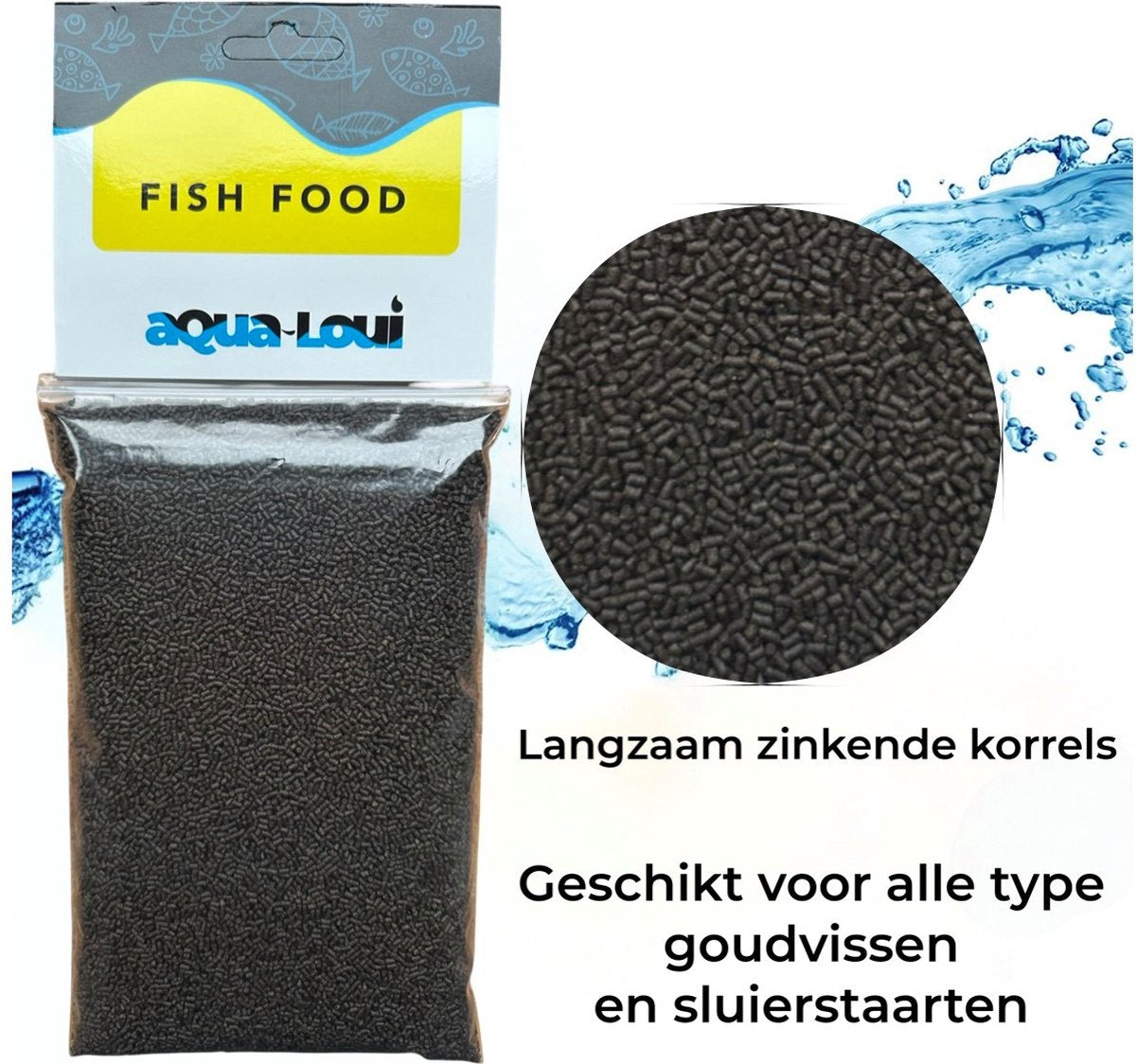 Aqua-Loui® - Vissenvoer - Korrels (Granulaat) - Geschikt Voor Goudvissen & Sluierstaart Vissen - 500ml