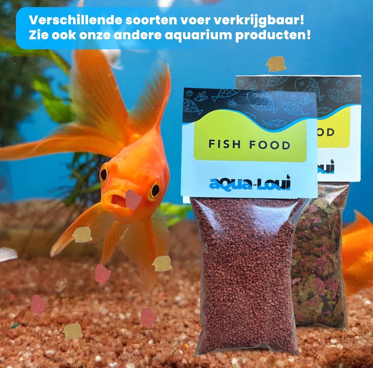 Aqua-Loui® - Tropisch Vissenvoer - Granulaat (Granules) – Langzaam zinkend - Geschikt Voor Middelgrote Vissen - 250ml