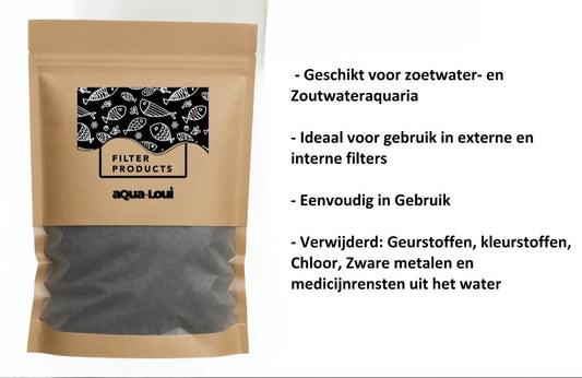 Aqua-Loui® - Actieve Kool - Carbon - Geschikt voor Aquariumfilters - Aquarium Filtermateriaal - 1.000ml/1Liter