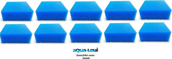 Aqua-Loui® - Filterspons Fijn - Geschikt voor Juwel - Large (L) - Geschikt voor Bioflow 6.0 - Geschikt voor Juwel: Rio 300 & Vision 260 - 10 Stuks