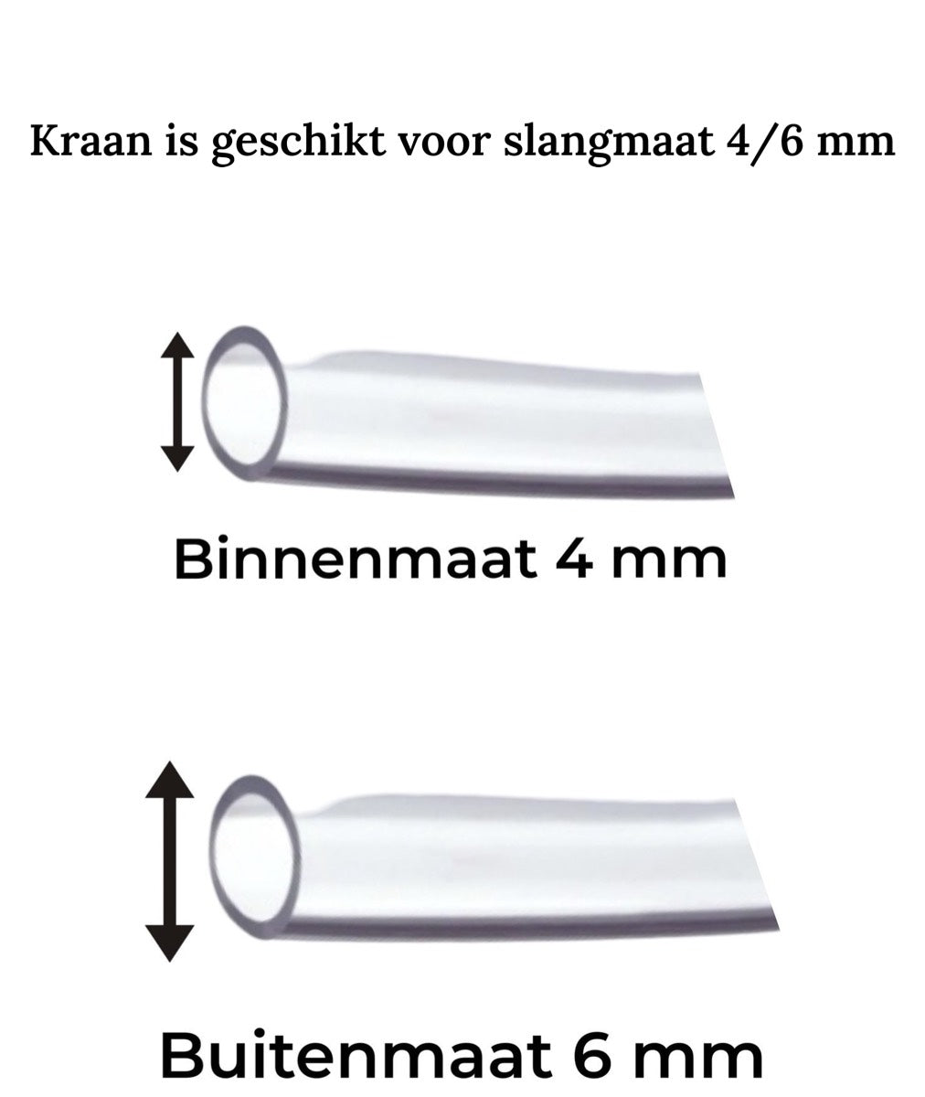 Aqua-Loui® - Luchtslang voor Aquarium - Silicone Slang - Slangmaat Ø 4/6 mm - 5 Meter - Transparant