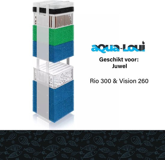 Aqua-Loui® - Filterspons Grof - Geschikt voor Juwel - Large (L) - Geschikt voor Bioflow 6.0 - Geschikt voor Juwel: Rio 300 & Vision 260 - 5 Stuks