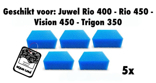 Aqua-Loui® - Filterspons Fijn - Geschikt voor Juwel - Extra Large (XL) - Geschikt voor Bioflow 8.0 - Geschikt voor Juwel: Rio 400 - Rio 450 - Vision 450 - Trigon 350 - 5 Stuks