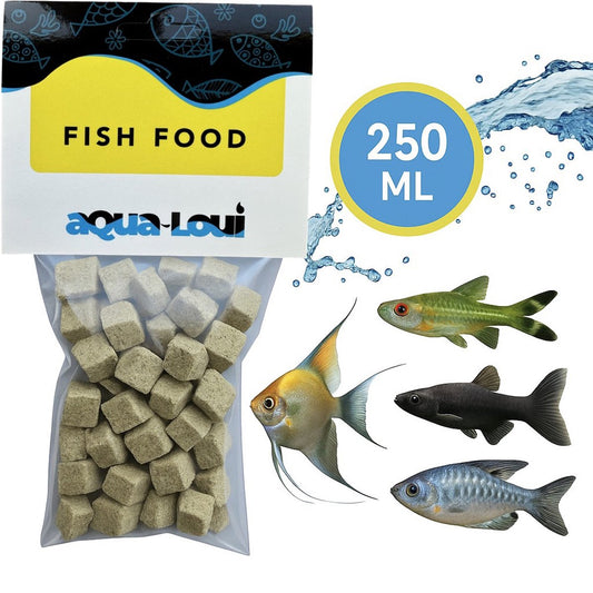 Aqua-Loui® - Tropisch Vissenvoer - Tubifex - Drijvend & Langzaam Zinkend Visvoer - Geschikt Voor Zoetwater Vissen - 250ml