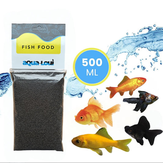 Aqua-Loui® - Vissenvoer - Korrels (Granulaat) - Geschikt Voor Goudvissen & Sluierstaart Vissen - 500ml