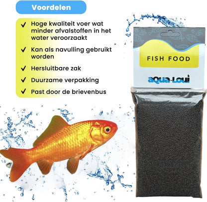 Aqua-Loui® - Vissenvoer - Korrels (Granulaat) - Geschikt Voor Goudvissen & Sluierstaart Vissen - 500ml