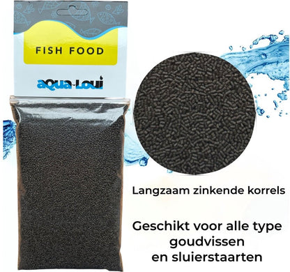 Aqua-Loui® - Vissenvoer - Korrels (Granulaat) - Geschikt Voor Goudvissen & Sluierstaart Vissen - 500ml