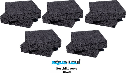 Aqua-Loui® - Koolspons - Geschikt voor Juwel - Compact (M) - Geschikt voor Bioflow 3.0 - Geschikt voor Juwel: Rio 125 - Rio 180 - Rio 240 - Vision 180 - Trigon 190 - Lido 200 - Lido 120 - 10 Stuks
