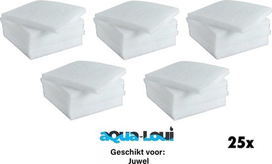 Aqua-Loui® - Filterwatten - Geschikt voor Juwel - Compact (M) - Geschikt voor Bioflow 3.0 - Geschikt voor Juwel: Rio 125 - Rio 180 - Rio 240 - Vision 180 - Trigon 190 - Lido 200 - Lido 120 - 25 stuks