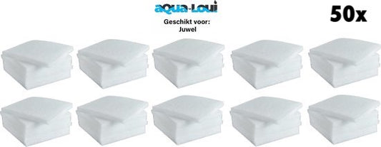 Aqua-Loui® - Filterwatten - Geschikt voor Juwel - Compact (M) - Geschikt voor Bioflow 3.0 - Geschikt voor Juwel: Rio 125 - Rio 180 - Rio 240 - Vision 180 - Trigon 190 - Lido 200 - Lido 120 - 50 Stuks