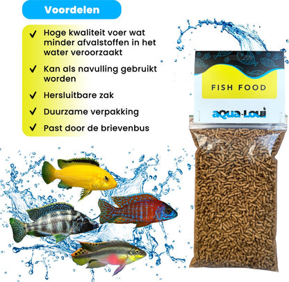 Aqua-Loui® - Tropisch Vissenvoer – Drijvende Sticks - Geschikt Voor Cichilide en Grotere Vissen - 250ml