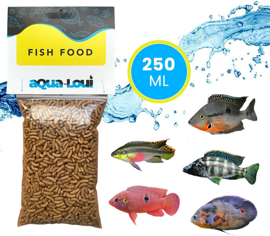 Aqua-Loui® - Tropisch Vissenvoer – Drijvende Sticks - Geschikt Voor Cichilide en Grotere Vissen - 250ml