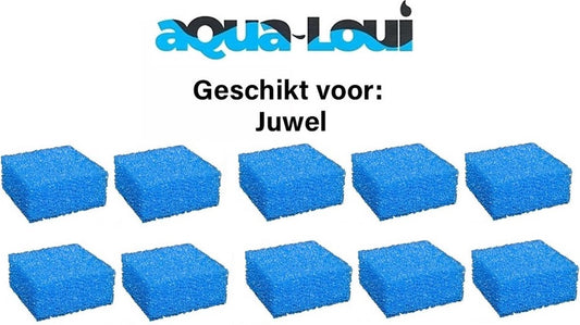 Aqua-Loui® - Filterspons Fijn - Geschikt voor Juwel - Compact (M) - Geschikt voor Bioflow 3.0 - Geschikt voor Juwel: Rio 125 - Rio 180 - Rio 240 - Vision 180 - Trigon 190 - Lido 200 - Lido 120 - 10 Stuks