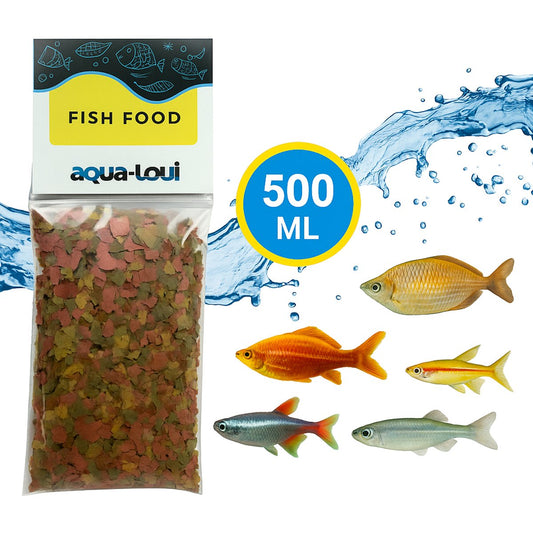 Aqua-Loui® - Tropisch Vissenvoer - Vlokken (Flakes) - Geschikt Voor Alle Maten Vissen - 500ml