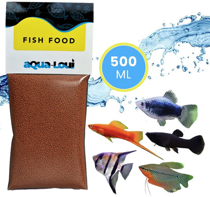 Aqua-Loui® - Tropisch Vissenvoer - Granulaat (Granules) – Langzaam Zinkend - Geschikt Voor Middelgrote Vissen - 500ml