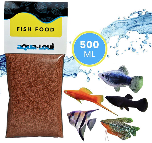 Aqua-Loui® - Tropisch Vissenvoer - Granulaat (Granules) – Langzaam Zinkend - Geschikt Voor Middelgrote Vissen - 500ml