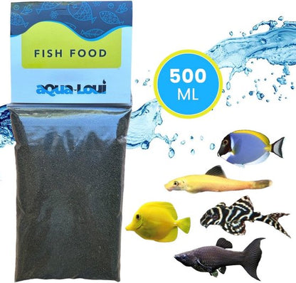 Aqua-Loui® - Tropisch Vissenvoer – Spirulina Granulaat (Granules) - Langzaam Zinkend - Geschikt Voor Zoetwater & Zoutwater Vissen - 500ml