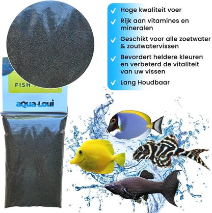 Aqua-Loui® - Tropisch Vissenvoer – Spirulina Granulaat (Granules) - Langzaam Zinkend - Geschikt Voor Zoetwater & Zoutwater Vissen - 250ml