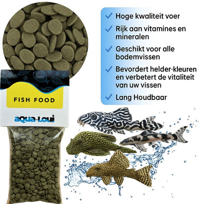 Aqua-Loui® - Tropisch Vissenvoer - Spirulina Tabletten (Wafers) - Algentabletten - Geschikt Voor Bodemvissen en Algeneters - 2.000ml
