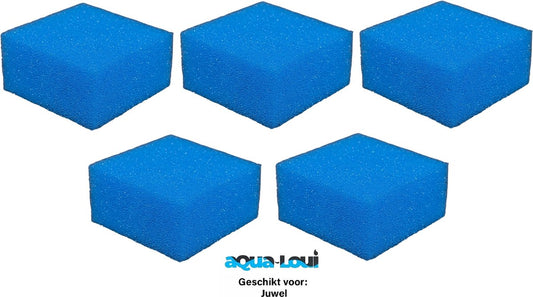 Aqua-Loui® - Filterspons Fijn - Geschikt voor Juwel - Compact (M) - Geschikt voor Bioflow 3.0 - Geschikt voor Juwel: Rio 125 - Rio 180 - Rio 240 - Vision 180 - Trigon 190 - Lido 200 - Lido 120 - 5 Stuks