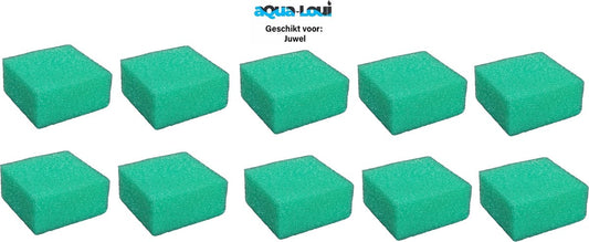 Aqua-Loui® - Nitraat Spons - Geschikt voor Juwel - Compact (M) - Geschikt voor Bioflow 3.0 - Geschikt voor Juwel: Rio 125 - Rio 180 - Rio 240 - Vision 180 - Trigon 190 - Lido 200 - Lido 120 - 10 stuks