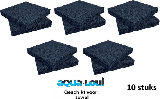 Aqua-Loui® - Koolspons - Geschikt voor Juwel - Extra Large (XL) - Geschikt voor Bioflow 8.0 - Geschikt voor Juwel: Rio 400 - Rio 450 - Vision 450 - Trigon 350 - 10 stuks