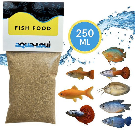 Aqua-Loui® - Tropisch Vissenvoer – Watervlooien (Daphnia) - Drijvend & Langzaam Zinkend- Geschikt Voor Alle Maten Vissen - 250ml