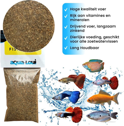 Aqua-Loui® - Tropisch Vissenvoer – Watervlooien (Daphnia) - Drijvend & Langzaam Zinkend- Geschikt Voor Alle Maten Vissen - 250ml