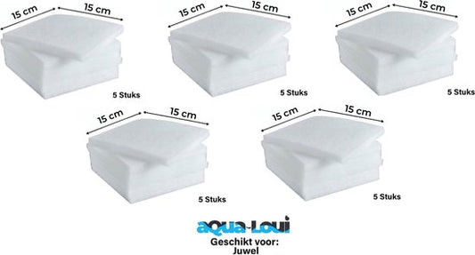 Aqua-Loui® - Filterwatten - Geschikt voor Juwel - Extra Large (XL) - Geschikt voor Bioflow 8.0 - Geschikt voor Juwel: Rio 400 - Rio 450 - Vision 450 - Trigon 350 - 25 stuks