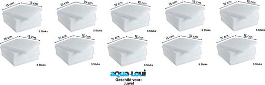 Aqua-Loui® - Filterwatten - Geschikt voor Juwel - Extra Large (XL) - Geschikt voor Bioflow 8.0 - Geschikt voor Juwel: Rio 400 - Rio 450 - Vision 450 - Trigon 350 - 50 stuks