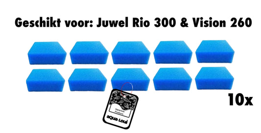Aqua-Loui® - Filterspons Fijn - Geschikt voor Juwel - Large (L) - Geschikt voor Bioflow 6.0 - Geschikt voor Juwel: Rio 300 & Vision 260 - 10 Stuks