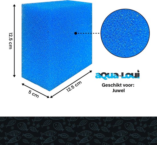 Aqua-Loui® - Filterspons Fijn - Geschikt voor Juwel - Large (L) - Geschikt voor Bioflow 6.0 - Geschikt voor Juwel: Rio 300 & Vision 260 - 10 Stuks