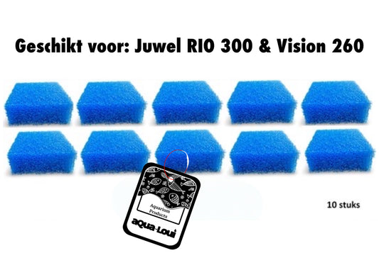 Aqua-Loui® - Filterspons Grof - Geschikt voor Juwel - Large (L) - Geschikt voor Bioflow 6.0 - Geschikt voor Juwel: Rio 300 & Vision 260 - 10 Stuks