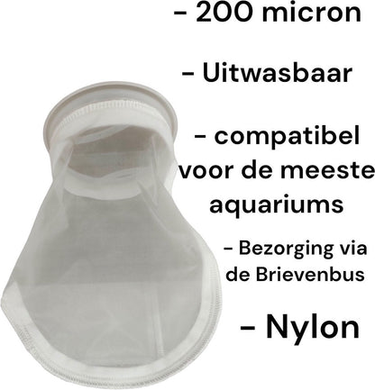 Aqua-Loui® - Gafzak Nylon – Doorsnee 18cm - Filterbag – Dichtheid 200 micron