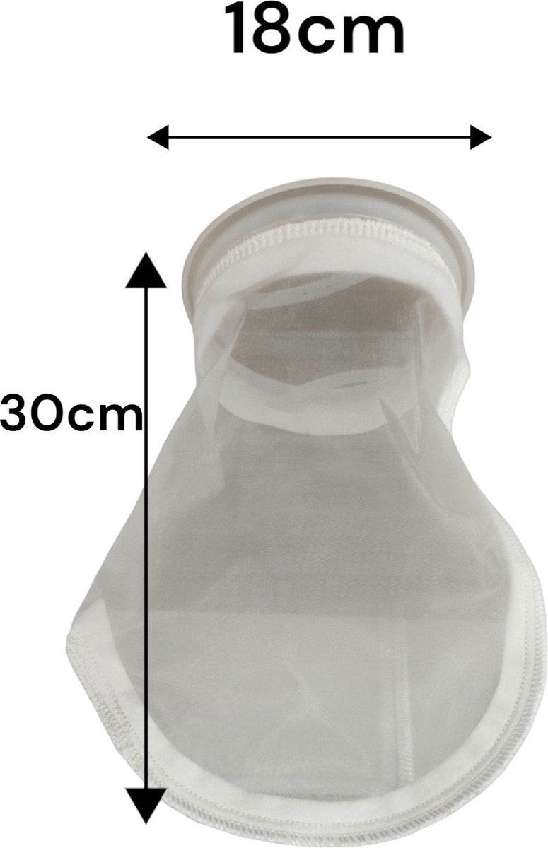Aqua-Loui® - Gafzak Nylon – Doorsnee 18cm - Filterbag – Dichtheid 200 micron