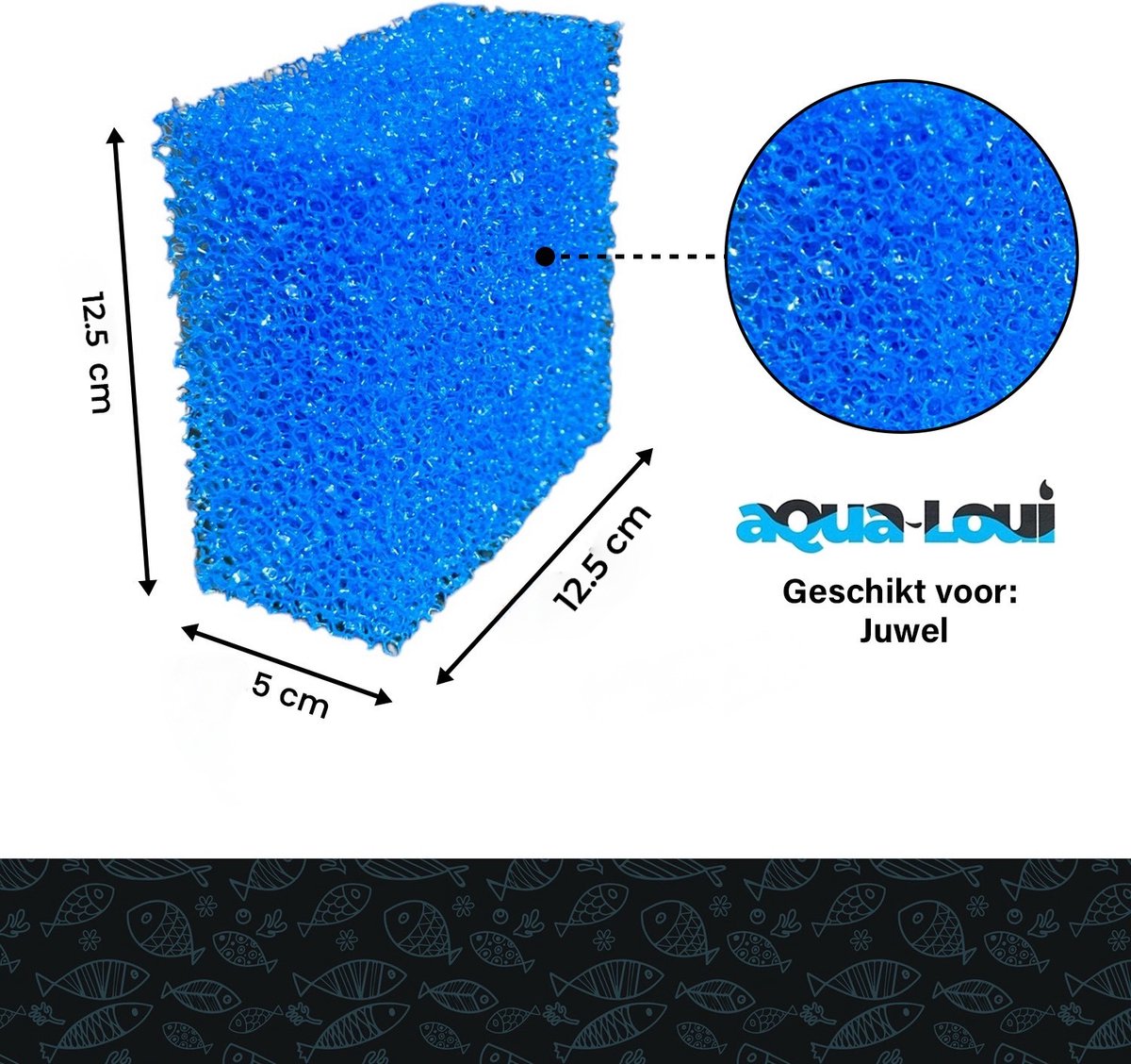 Aqua-Loui® - Filterspons Grof - Geschikt voor Juwel - Large (L) - Geschikt voor Bioflow 6.0 - Geschikt voor Juwel: Rio 300 & Vision 260 - 5 Stuks