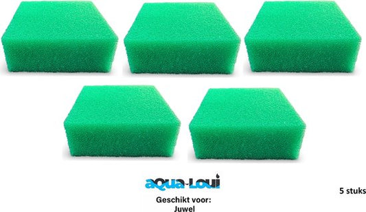 Aqua-Loui® - Nitraat Spons - Geschikt voor Juwel - Large (L) - Geschikt voor Bioflow 6.0 - Aquarium - Geschikt voor Juwel: Rio 300 & Vision 260 - 5 Stuks