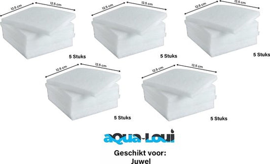 Aqua-Loui® - Filterwatten - Geschikt voor Juwel - Large (L) - Geschikt voor Bioflow 6.0 - Geschikt voor Juwel: Rio 300 & Vision 260 - 25 stuks