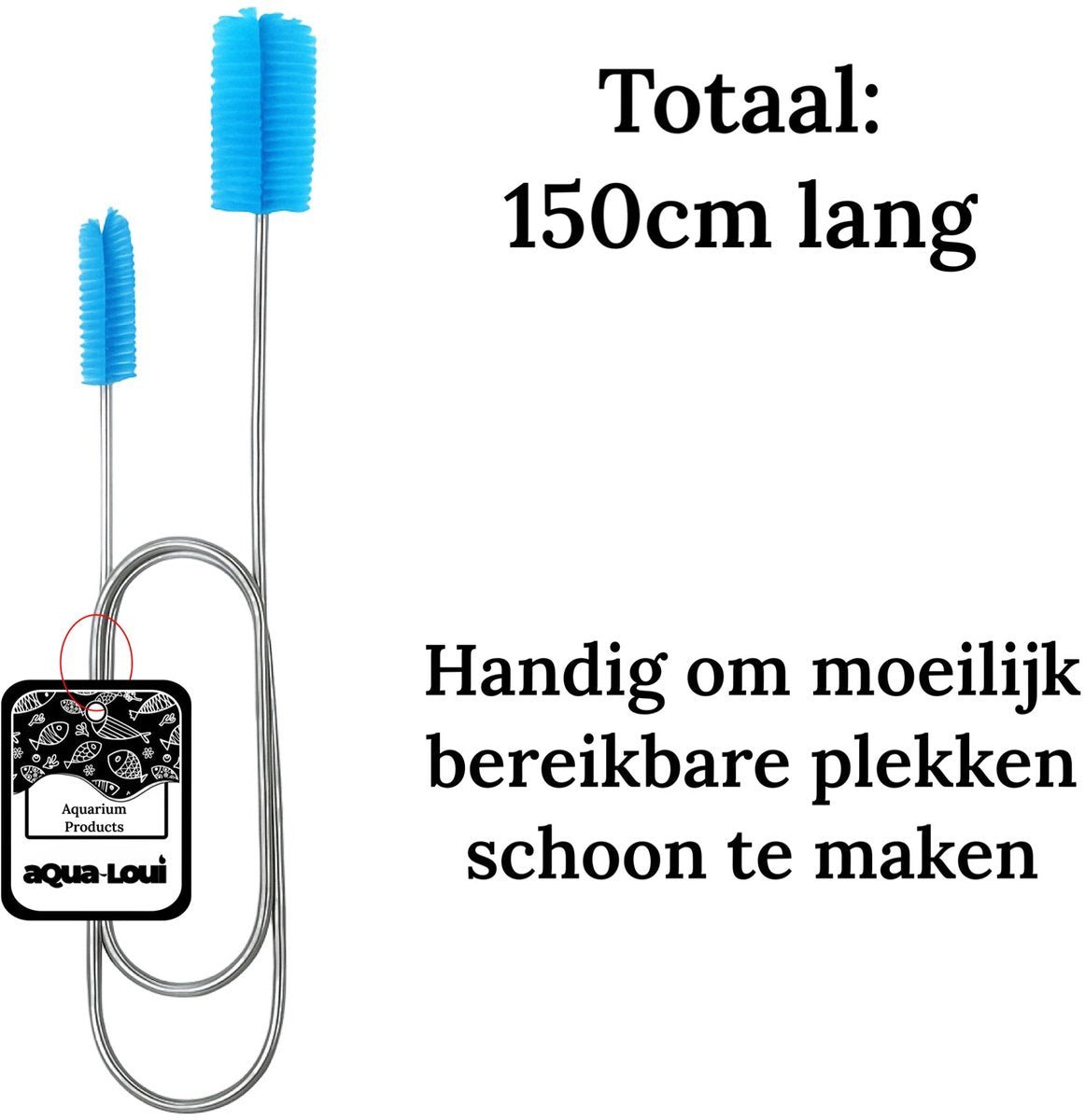 Aqua-Loui®- Slang reiniger - Borstel voor slang - Rager - Geschikt voor Diameter Ø 9mm tot 30mm