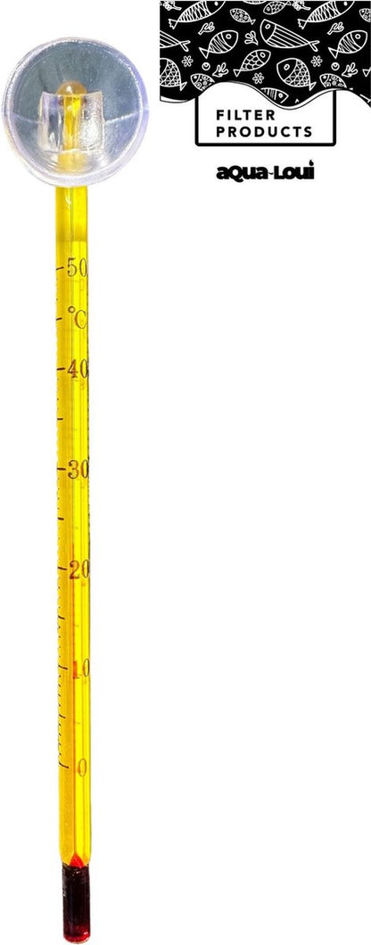 Aqua-Loui® - Aquarium thermometer - Geschikt voor Aquarium, Koelkast, Zwembad, ect - 0-50 Graden - 15cm