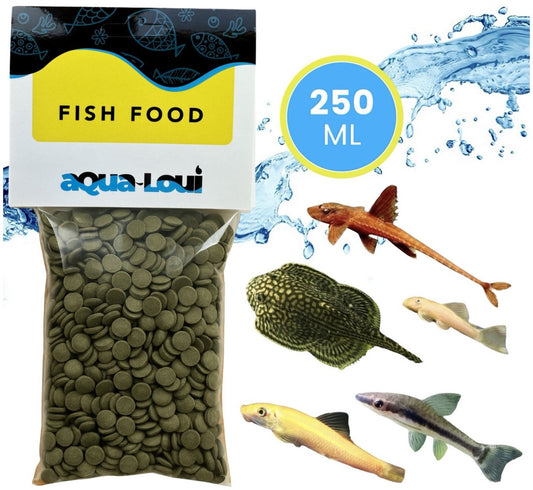 Aqua-Loui® - Tropisch Vissenvoer - Spirulina Tabletten (Wafers) - Algentabletten - Geschikt Voor Bodemvissen en Algeneters - 250ml