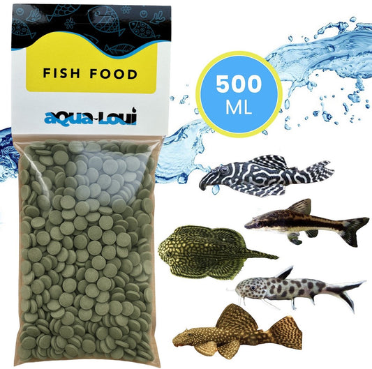 Aqua-Loui® - Tropisch Vissenvoer - Spirulina Tabletten (Wafers) - Algentabletten - Geschikt Voor Bodemvissen en Algeneters - 500ml