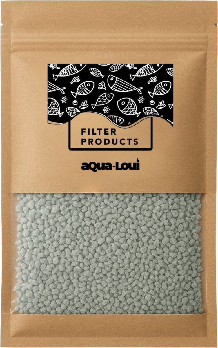 Aqua-Loui® - Zeoliet – Zeolite - Geschikt voor Vijver Zoet en Zoutwater Aquariumfilters - Aquarium – Filtermateriaal – 1.000ml/1Liter