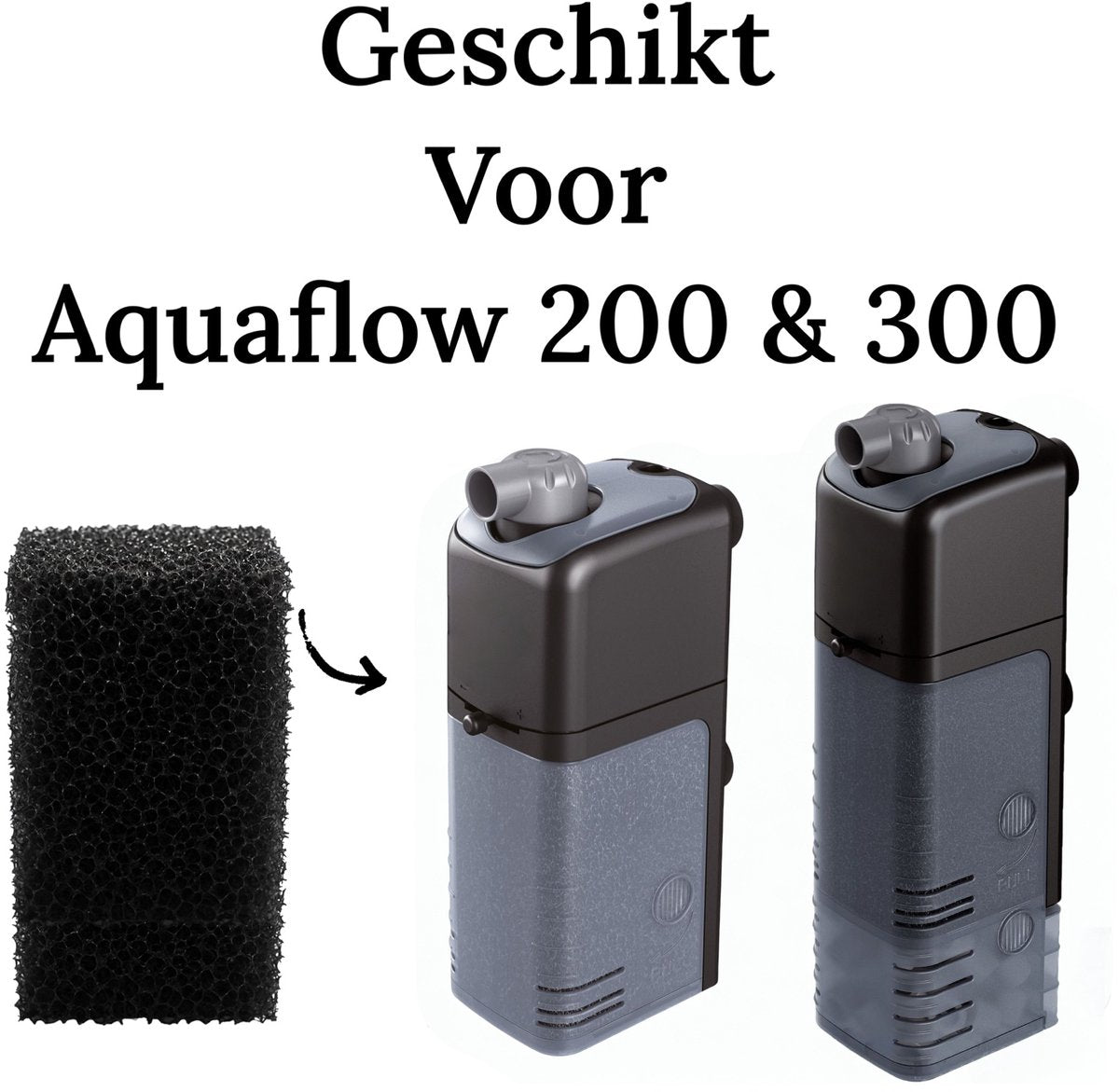 Aqua-Loui®- Filtersponzen – Geschikt voor Superfish AquaFLow 200/300 Easy Click Cartridge - Aquariumfilter - Navulling - 10 Stuks