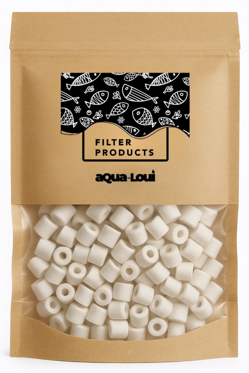 Aqua-Loui® - Keramische Pijpjes – Ceramic Rings – Aquarium Filtermateriaal – Geschikt voor Aquariumfilters -1.000ml/1Liter