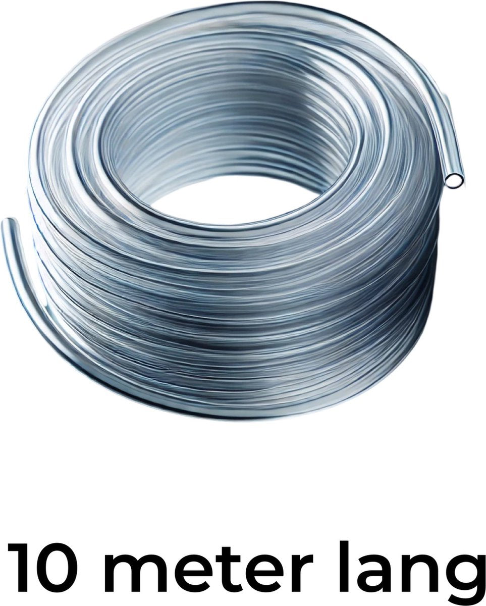 Aqua-Loui® - Luchtslang voor Aquarium - Silicone Slang - Slangmaat Ø 4/6 mm - 10 Meter - Transparant