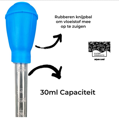 Aqua-Loui® - Pipet Groot - 30ml - Met schaalverdeling - Druppelteller - 28cm - 3 stuks