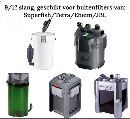 Aqua-Loui® - Aquarium Slang - Slangmaat Ø 9/12 mm - Geschikt voor Externe filters van: Eheim/Tetra/Superfish/JBL - 3 meter