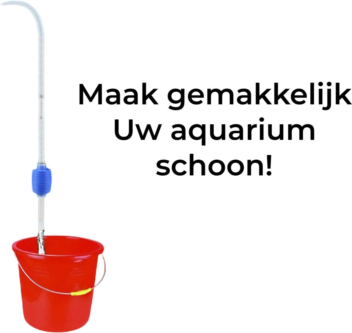 Aqua-Loui® - Aquarium Stofzuiger - Bodemreiniger - Werkt zonder batterijen - Geschikt voor alle type Aquaria