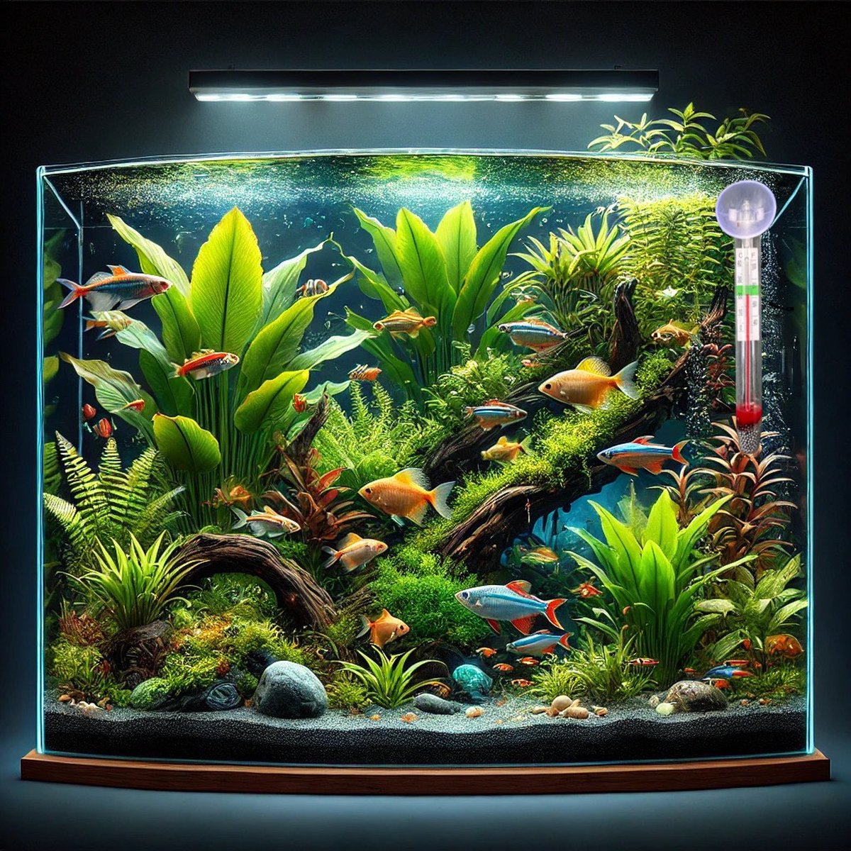 Aqua-Loui® - Thermometer - Geschikt voor Aquarium, Koelkast, Zwembad, ect - 0-40 Graden - 11cm - 3 stuks